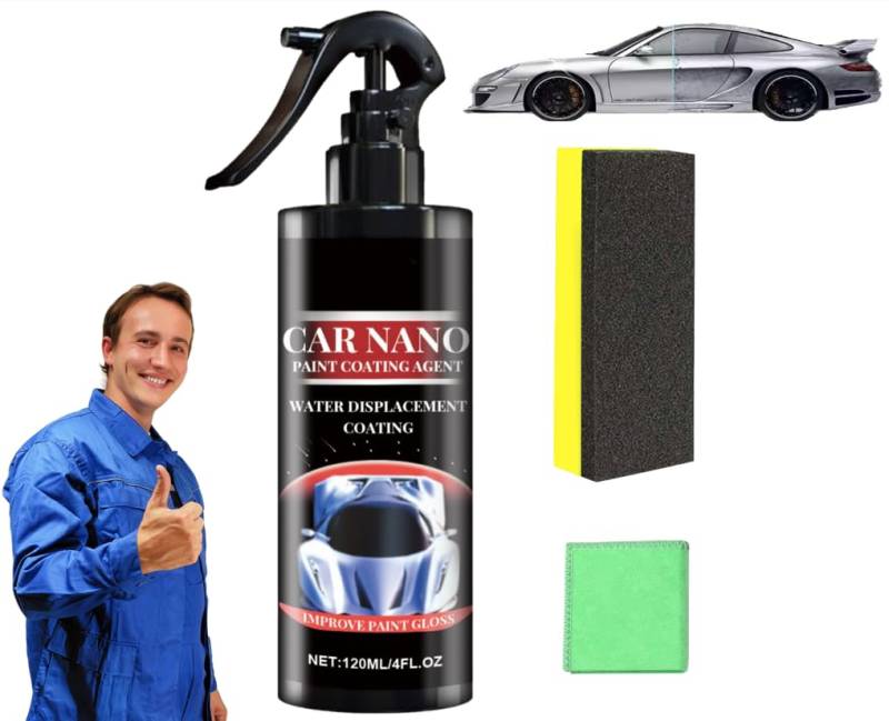 Nurafix Nano Autospray, Autowachs, Kratzerfixier-Politurspray für Autopflege, Glasscoat Autopolitur, schnelle Kratzerreparatur, Keramik-Sprühbeschichtung, professionelle Ergebnisse (1PCS) von Generisch