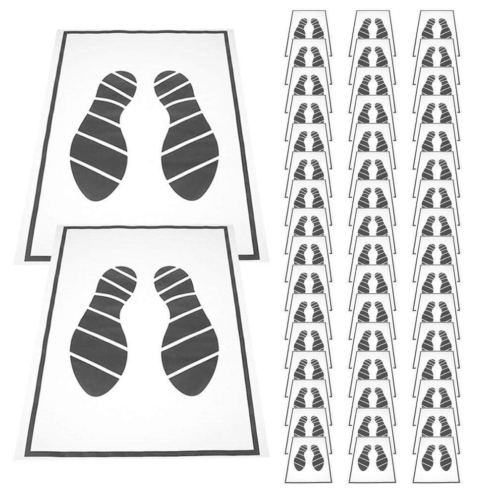 Papier-Fußmatten, 50 Stück, wasserdichte Automobil-Fußmatten, Schuhdruck, Fußmatte, Auto-Bodenschutz, Automobil-Mattenabdeckungen für Autos, SUVs, LKWs, 50 x 38 cm von Generisch