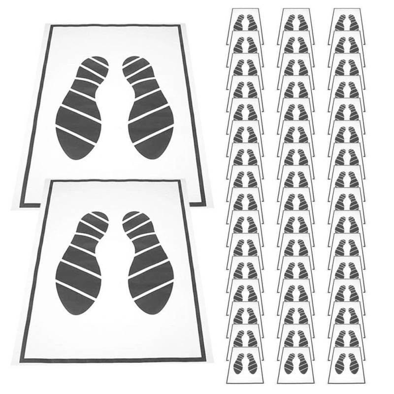 Papier-Fußmatten, 50 Stück, wasserdichte Automobil-Fußmatten, Schuhdruck, Fußmatte, Auto-Bodenschutz, Automobil-Mattenabdeckungen für Autos, SUVs, LKWs, 50 x 38 cm von Generisch