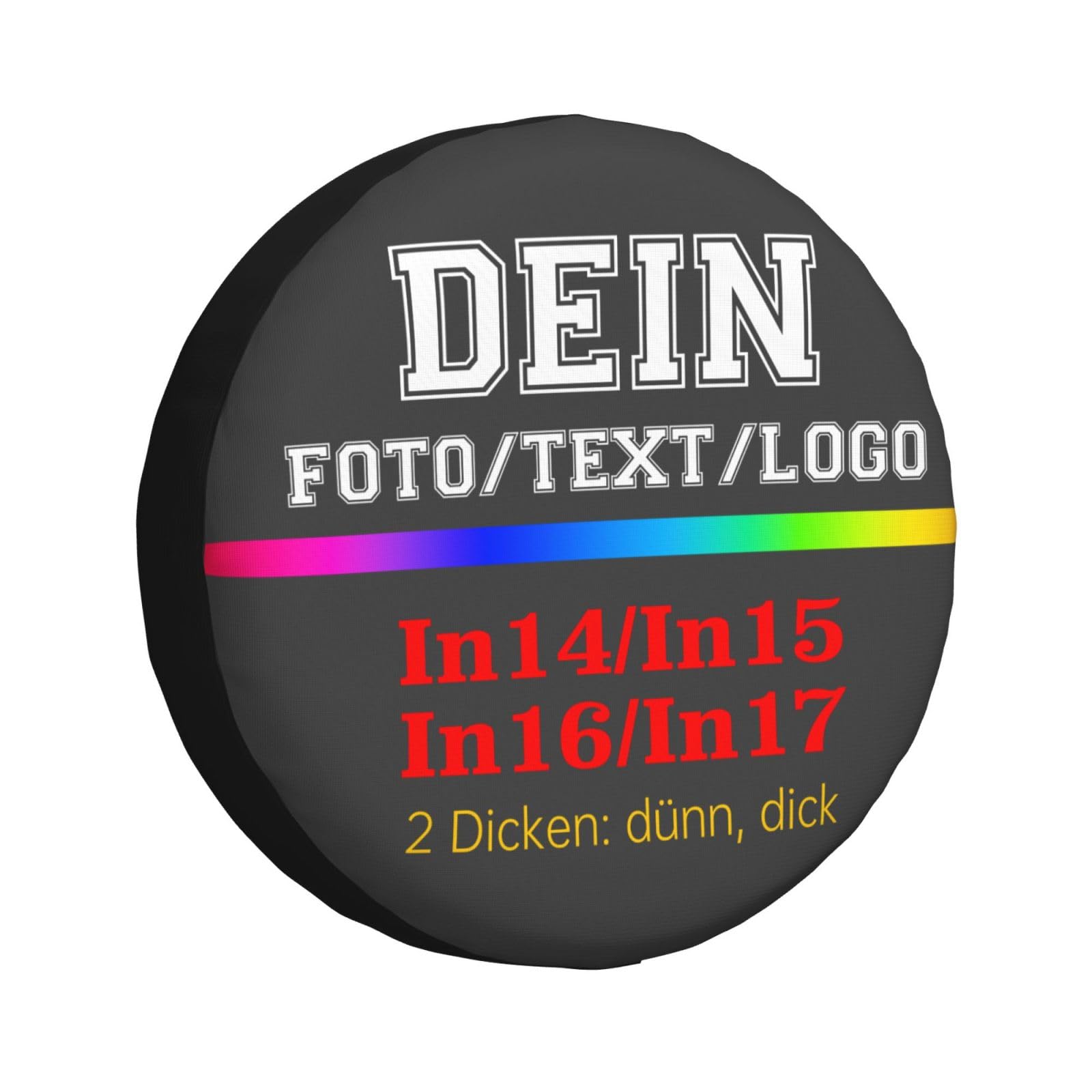 Personalisierte Foto-Reserveradabdeckung - Individuelle Reifenabdeckungen Fügen Sie Ihr Foto/Logo/Text, Wasserdicht Staubdicht, Universelle Reserveradabdeckung, Fotogeschenk, (17 inch) von Generisch