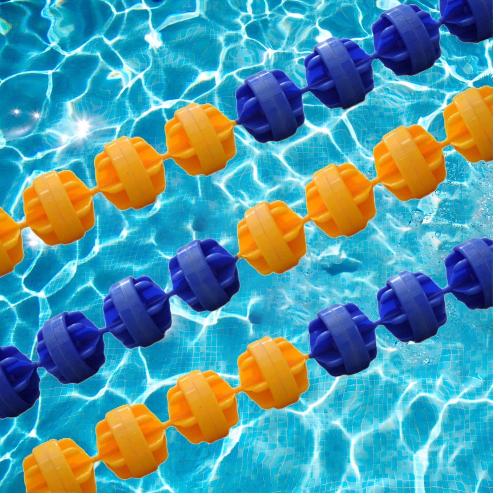 Pool-Schwimmerseil für PE-Pool-Trennseile, schwimmende Spurschnur, 9,9 cm, 9,9 m lang, multifunktionales Pool-Sicherheitszubehör für effektive Sichtbarkeit von Generisch