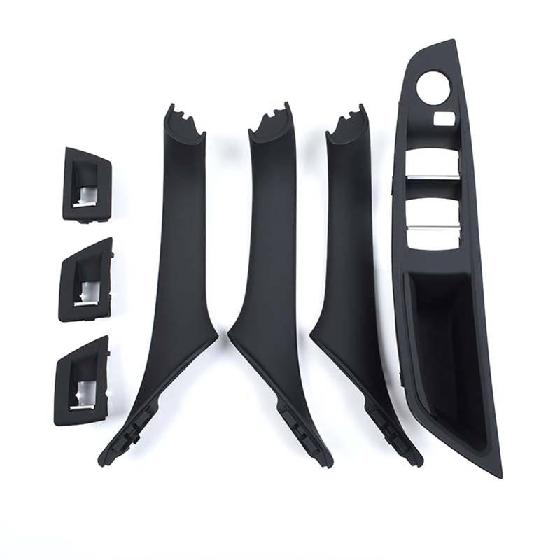 RHD Fensterschalter Panel Innentürgriff Panel Set for BMW 5er F10 F11 F18 520 523 525 528 530(Black 7PCS) von Generisch