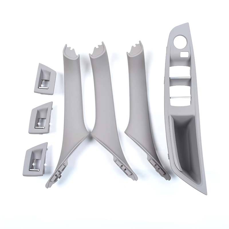 RHD Fensterschalter Panel Innentürgriff Panel Set for BMW 5er F10 F11 F18 520 523 525 528 530(Gray 7PCS) von Generisch