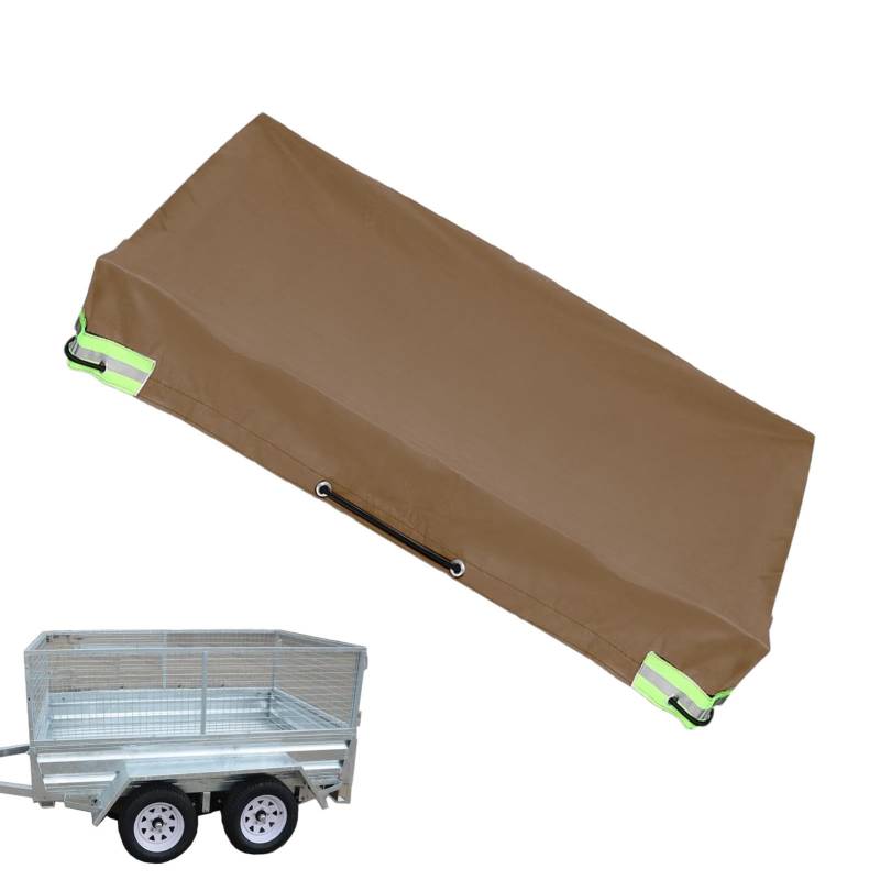 RV Camping Tarpaulin - wasserdichte Anhängerabdeckung, UV -resistente Fahrzeugabdeckung | Frost -Proof Trailer -Anhängerabdeckung, Schutzstarke für Fahrzeuge im Freien, Abdeckung von Hochleistungswage von Generisch