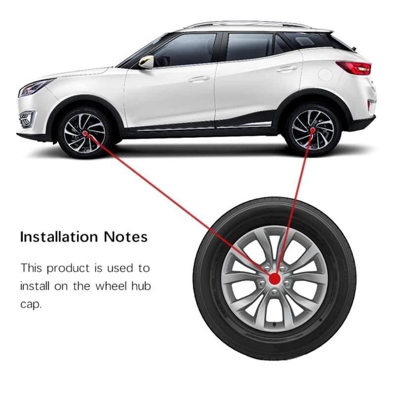 Radkappen kompatibel mit Maserati Granturismo Ghibli 60 mm, wasserdichte Radnabenkappen, rostfreie Auto-Radkappen, einfach zu installierende Radkappen,C-normal von Generisch