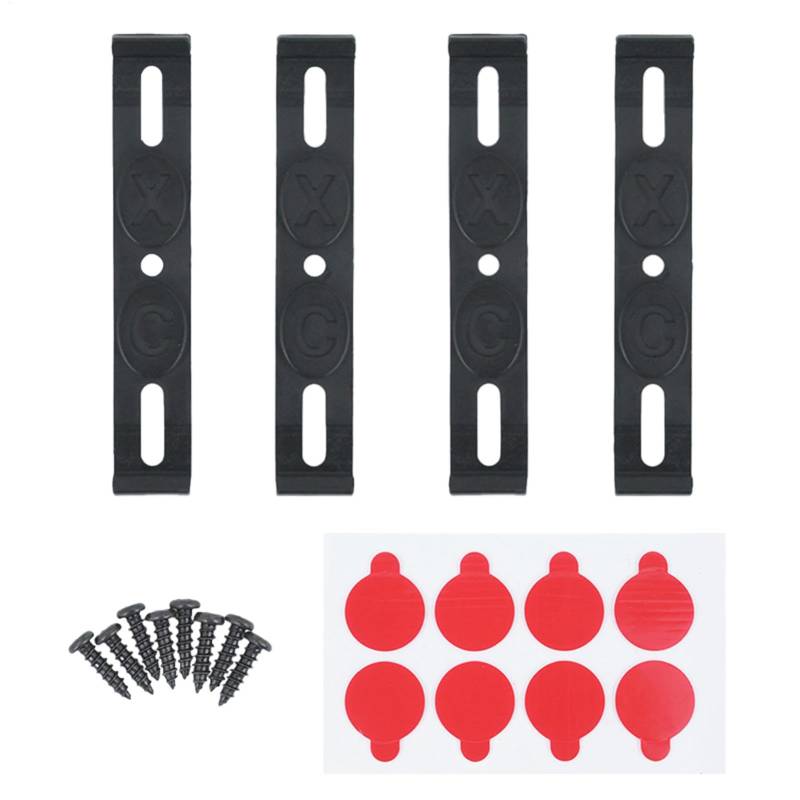 Rahmenlose Nummernschildhalterung, Rahmenlose UniversalKennzeichenhalter, 4PCS Wetterfester Rahmenloser Nummernschildrahmen, KFZ Kennzeichen Halterung, Autozubehör von Generisch