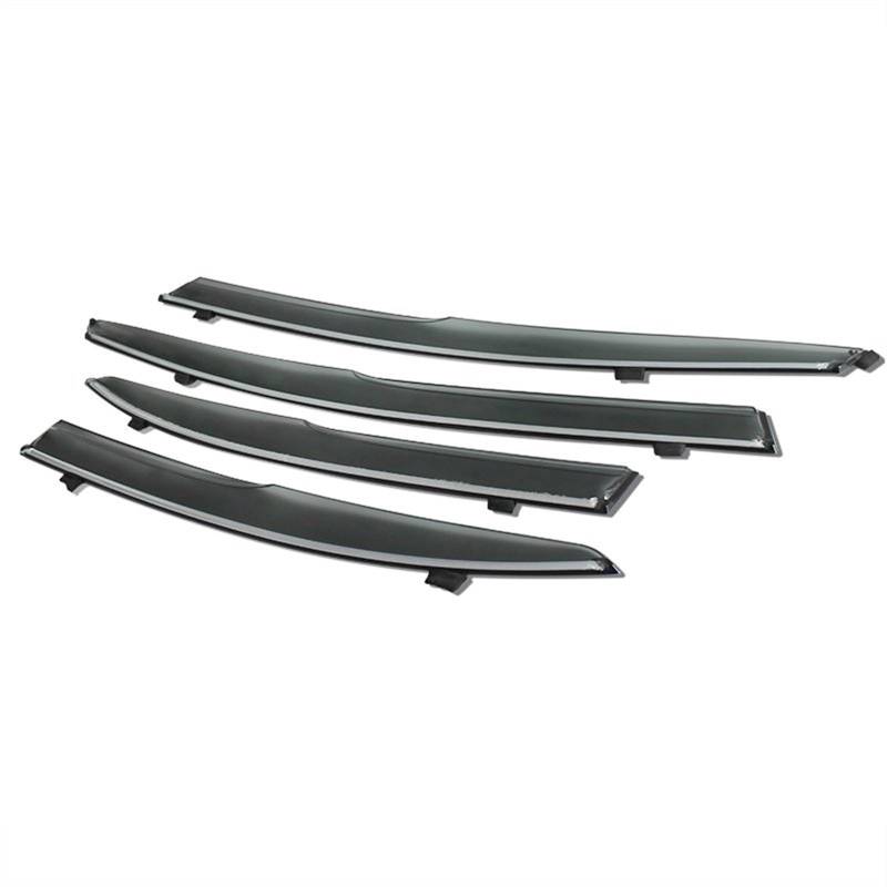 Regenschutz für Autofenster Für Civic 8. Generation für Limousine Seitenfensterabweiser Schwarze Fensterblenden Sonne Regenschutz 2006-2011(Chrome Strip) von Generisch