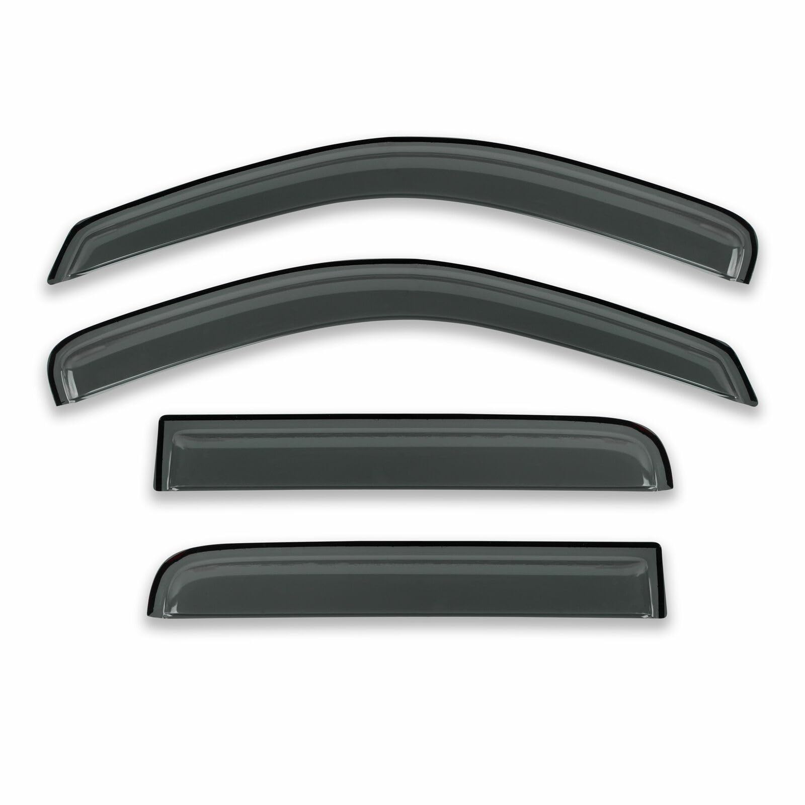 Regenschutz für Autofenster Für Mitsubishi L200 2019-2022 für Triton Auto Wind Visier Fenster Windabweiser 4PCS Schwarz Auto Styling Doppel Cab von Generisch