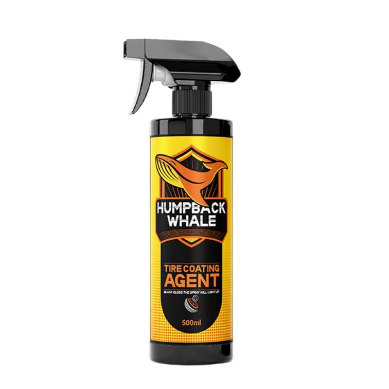 Reifenglanzspray – 500 Ml Reifenaufbereitungsreiniger, Beschichtungsmittel, Wiederherstellungsset | Car Detailing Agent Protective Wheels Shine, Schwarzes Reifenspray, Schwarzes Reifenspray Für LKWs, von Generisch