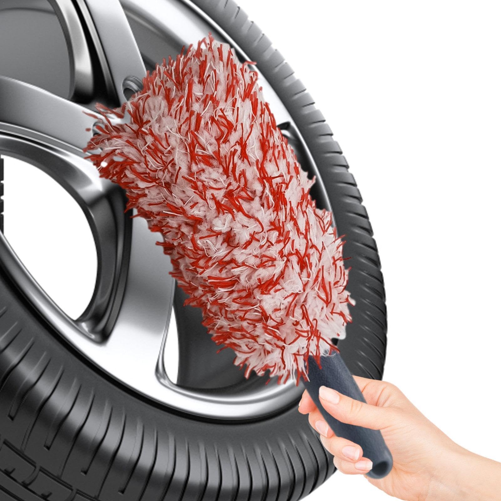 Reifenreinigungsset, weiche Borstenbürste, Reifenreiniger, Mikrofaser, Auto-Reinigungsbürste, umweltfreundliches Auto-Reinigungsbürsten-Set mit recycelten Materialien, Bürste mit Wasserfluss-Funktion von Generisch