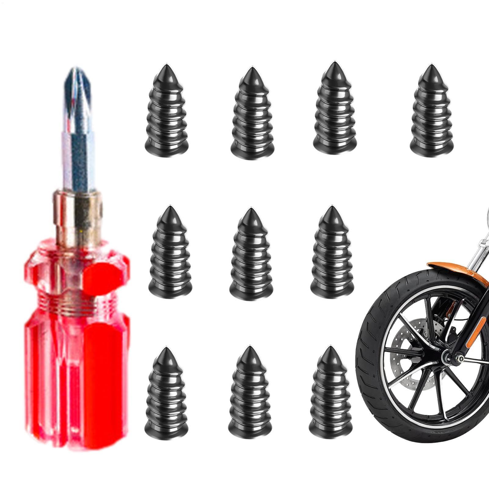 Reifenreparatur-Gummi-Nagel, Motorrad-Radschraube, Fahrzeugreparaturschrauben, 10 Stück, Schraubendreher-Set zum Fahren, Radfahren von Generisch