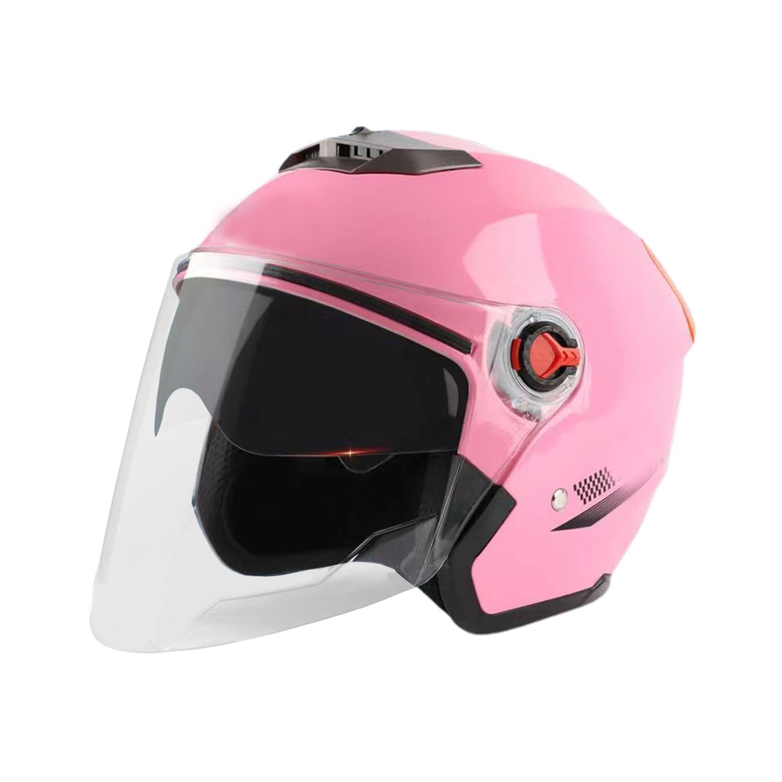 Roller Helm Mit Visier, Motorrad Helme Für Herren, Motorrad-Helmabdeckung Mit Offenem Gesicht, Moped-Motorradhelme Mit Klarem Visier, Sonnenschutz Für Damen Und Herren Gegen Wind Im Winte von Generisch