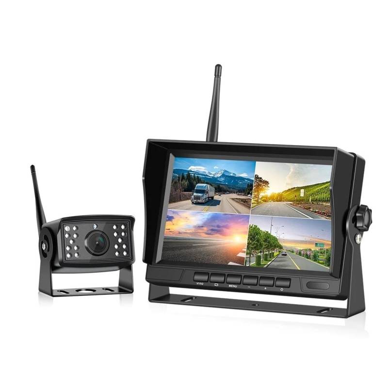 Rückfahrkamera Auto 7 Zoll AHD Wireless DVR Auto Monitor Display Fahrzeug Bildschirm Rückansicht für LKW für Reverse Back Up Recorder WiFi Kamera(Monitor and 1 Camera) von Generisch