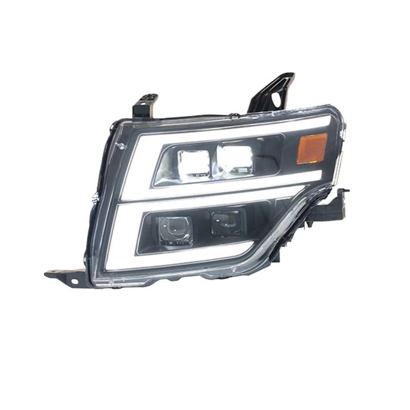 Rückleuchten des Fahrzeugs Kopf lampe Für Mitsubishi für Pajero V93 scheinwerfer V97 V87 2009-2021 Dynamische Scheinwerfer DRL Projektor 4 objektiv Lampe Zubehör(Right Hand Drive) von Generisch