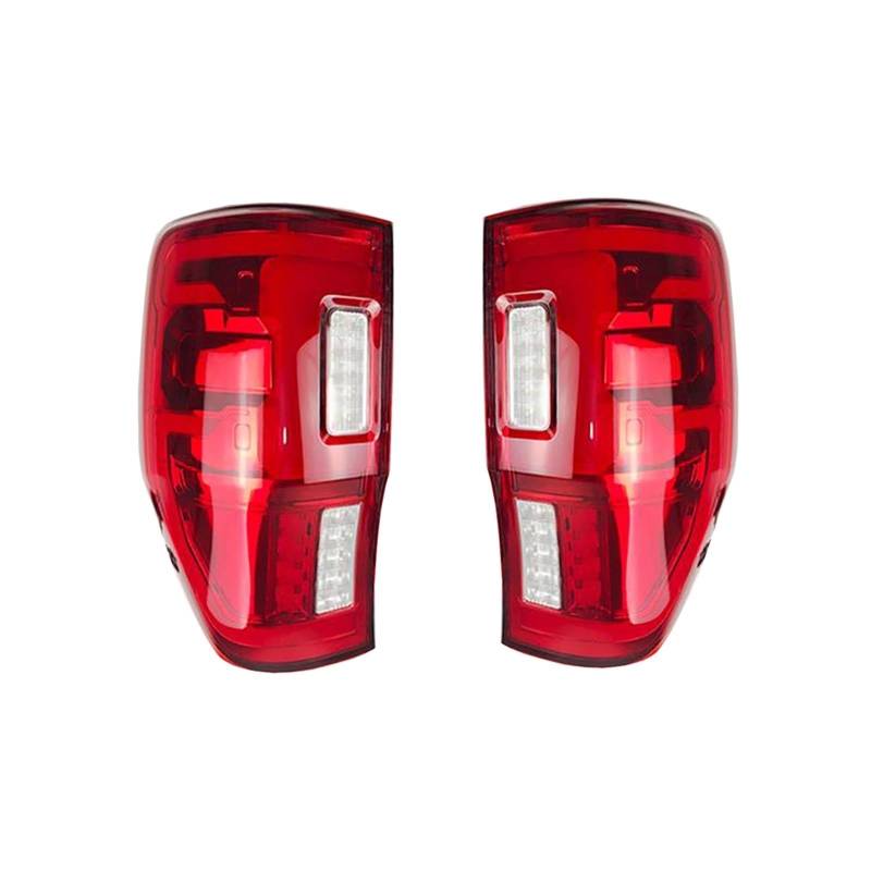 Rücklichtglas Für Ford Für Ranger Für Raptor T6 T7 T8 2012 2013 2014 2015 2016 2017 2018 2019 2020 2021 2022 Auto hinten Schwanz Licht Bremse Stop Lampe(Rot) von Generisch