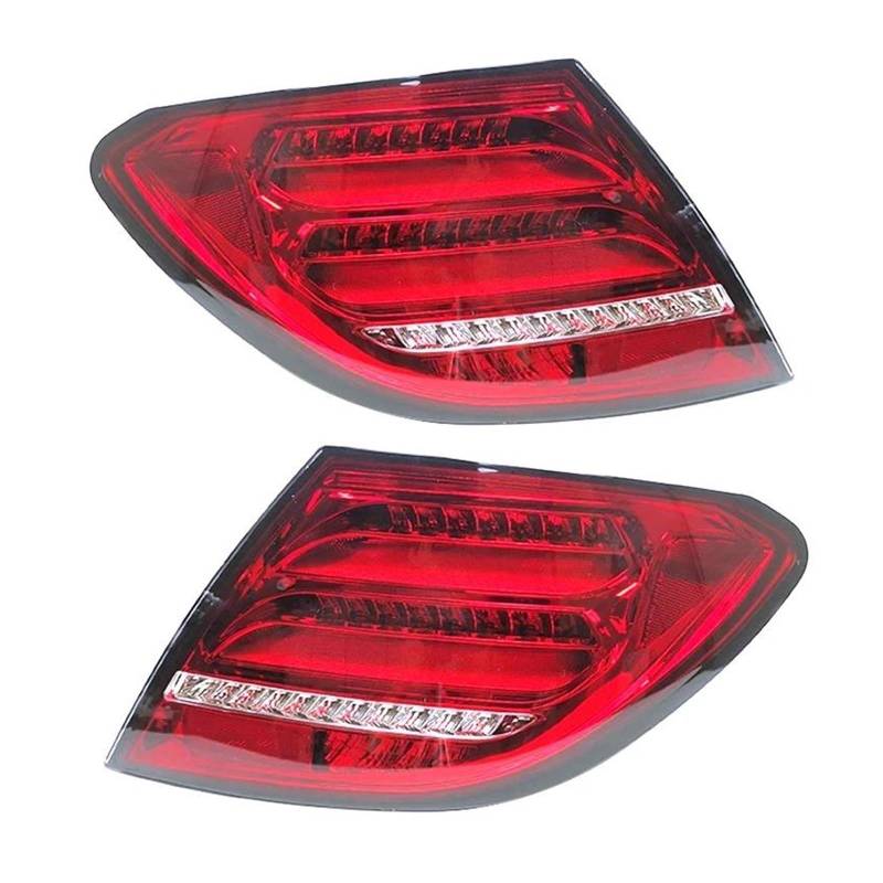 Rücklichtglas Für Mercedes Für Benz W204 C300 C250 2007-2014 Auto Hinten Schwanz Licht Nebel Läuft Lampe Drehen Für Signal Licht stop Bremse(Rot) von Generisch