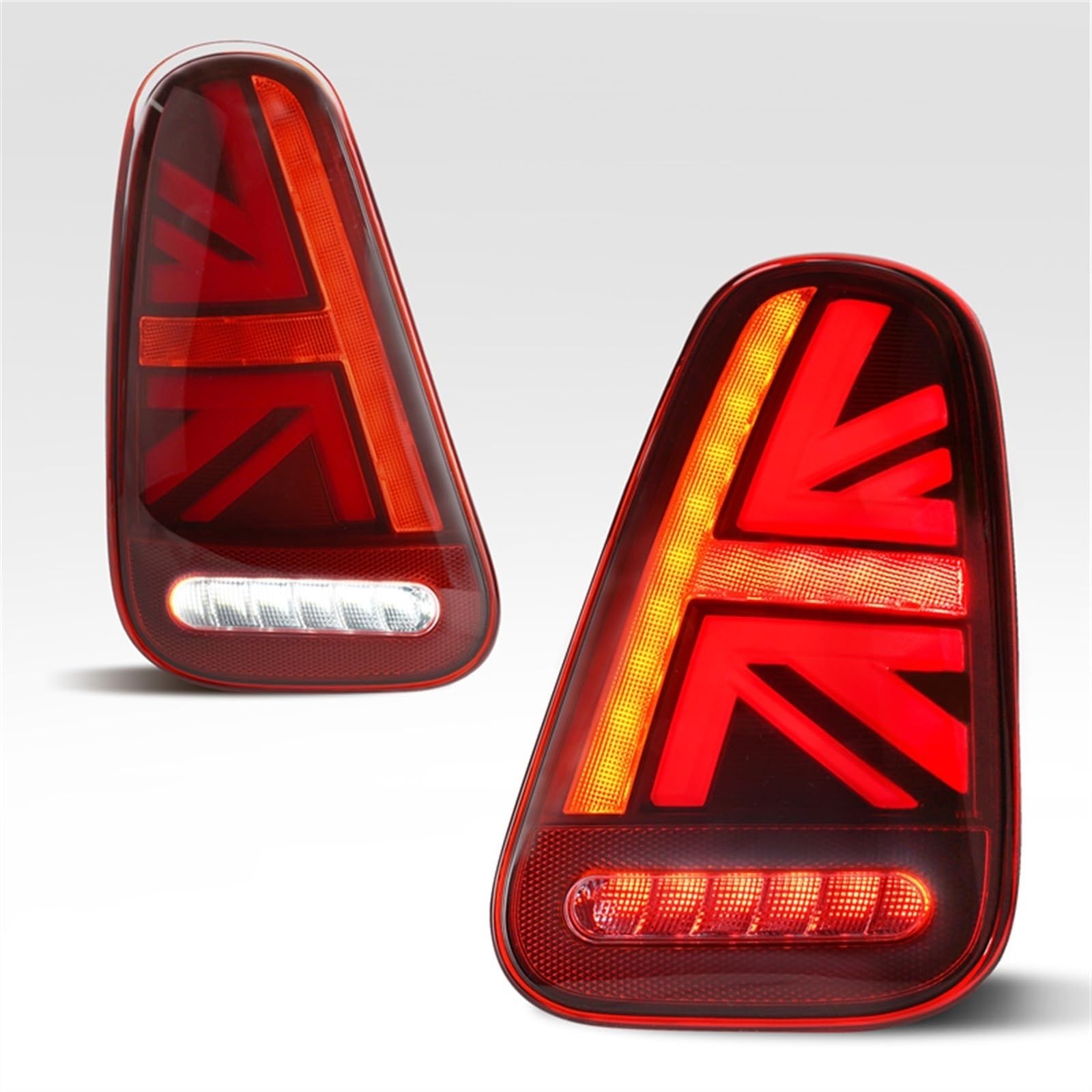 Rücklichtglas Für Mini Für Cooper R50 R52 R53 Auto Rücklicht Hinten Laufende Licht Bremse Lampe Für Reverse Dynamische Blinker Für Signal(Rot) von Generisch