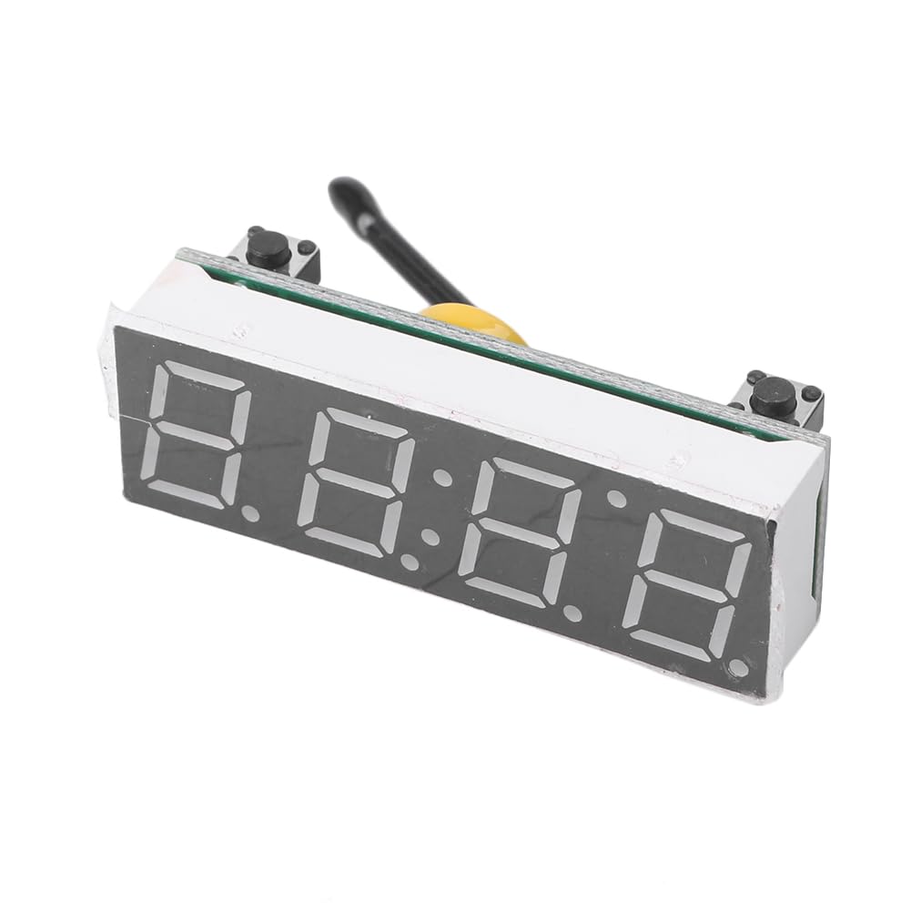 SIKUAI 40x13mm 3 In 1 Digital Uhr Monitor Spannung Temperatur Modul Elektronische DIY Teil Zeit Voltmeter Weiße DS3231SN von Generisch