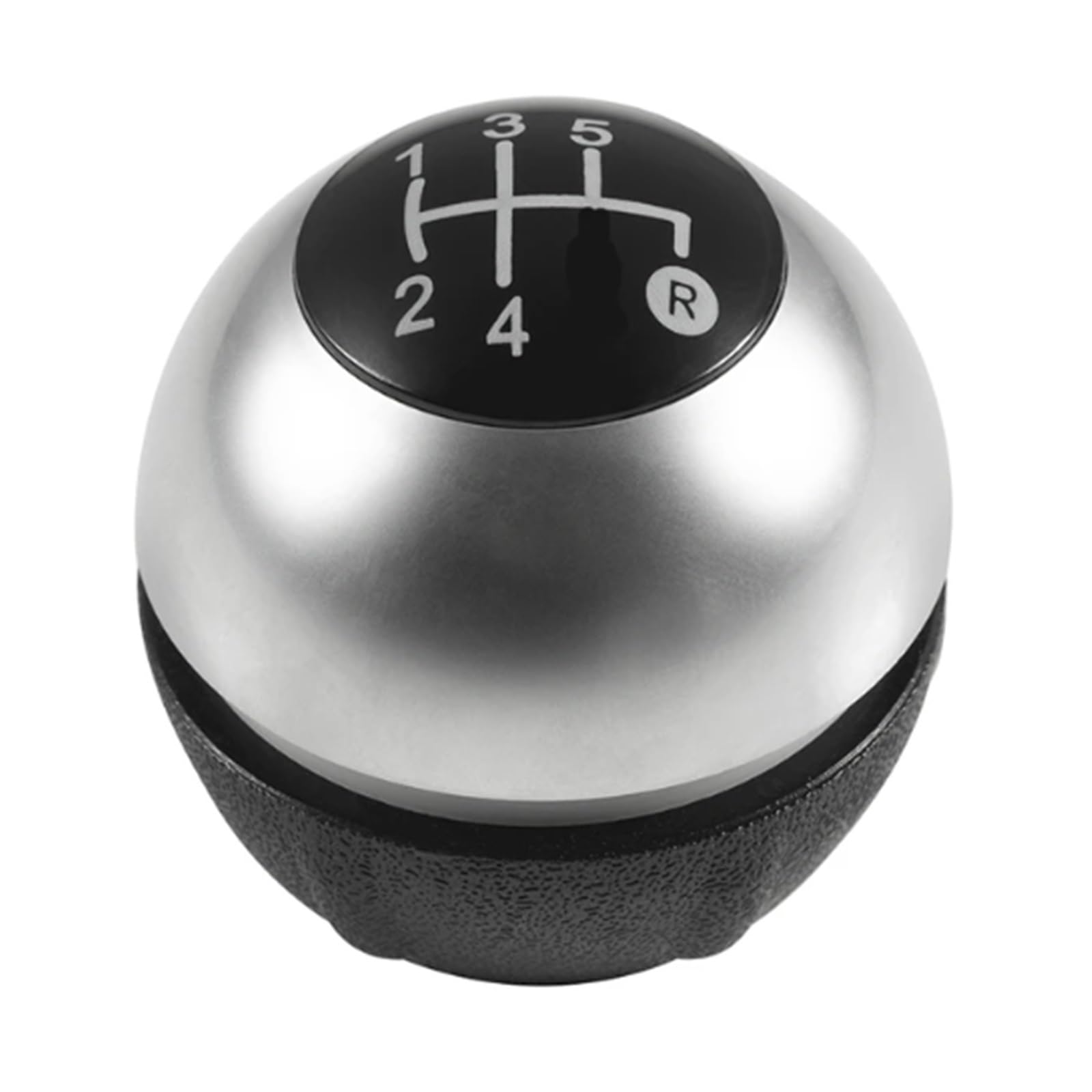 Schaltknauf 5/6 für Speed ​​Auto Schaltknauf Hebel Kopf Kompatibel für Mit 500 500C 2007-2018 Handball Schaltknauf Adapter(5 Speed Silver) von Generisch