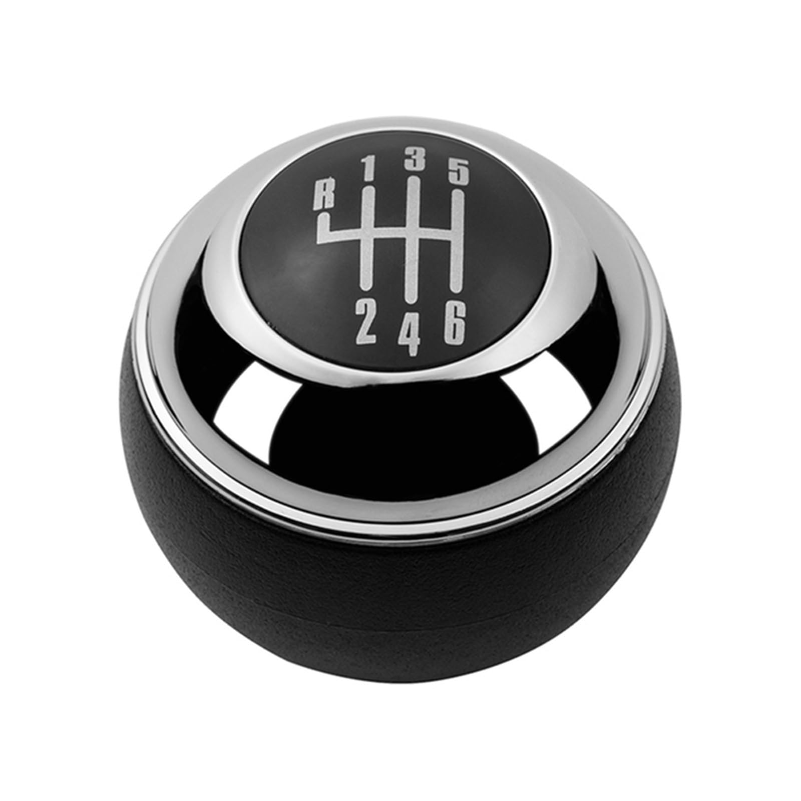 Schaltknauf Auto-Schaltknauf 5/6 für Speed ​​Gear Shift Knob PU Leder Hebel Griff Für R50 20002006 Cabrio R52 R53 Für Cooper 20022008(Schwarz,6 Speed) von Generisch