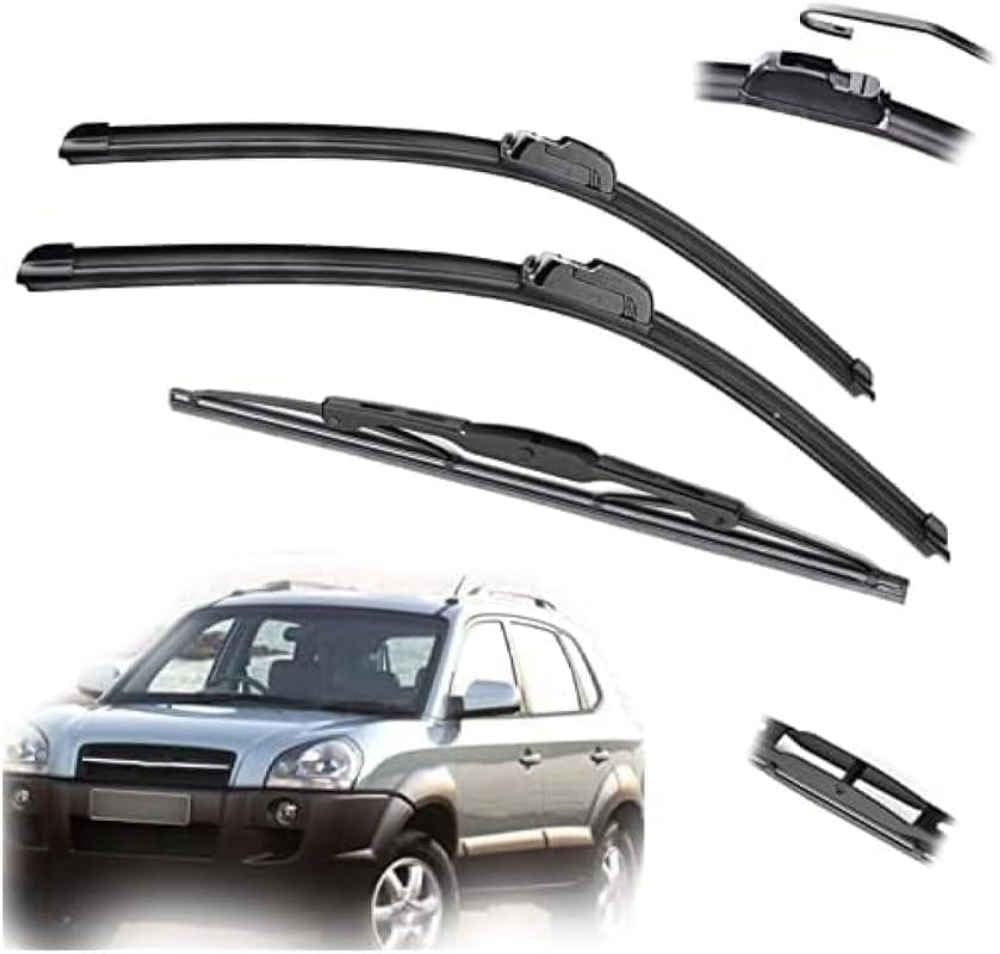 Scheibenwischer kompatibel mit Auto-Frontwischer, kompatibel mit Hyundai Tucson JM 2004–2009 Wischerblättern, Auto-Wischer-Set, Autoteile,A/Lhd-normal von Generisch