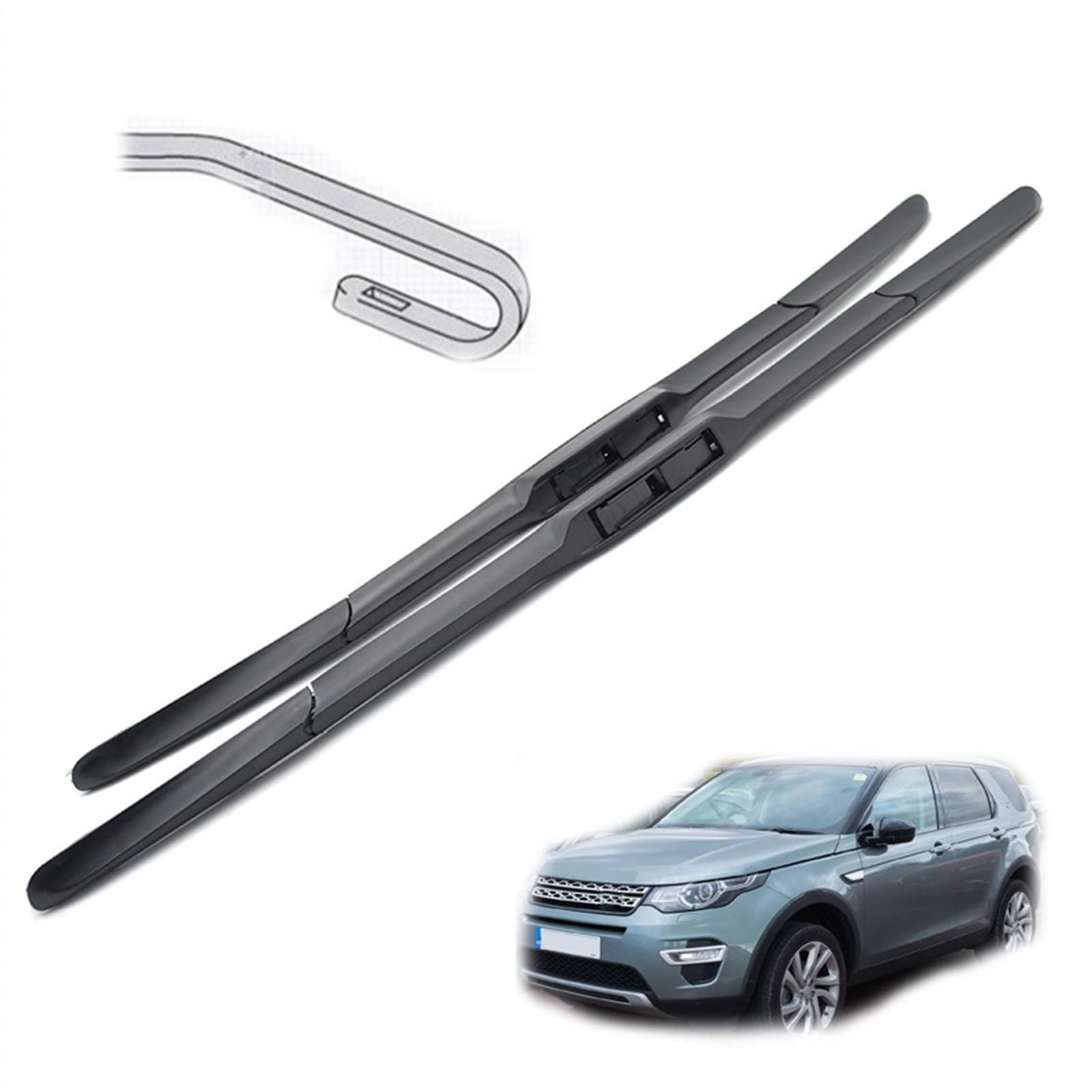 Scheibenwischerblätter für Land Rover für Discovery Sport L550 2014–2019, Scheibenwischer, Frontscheibe, 66 cm + 50,8 cm von Generisch