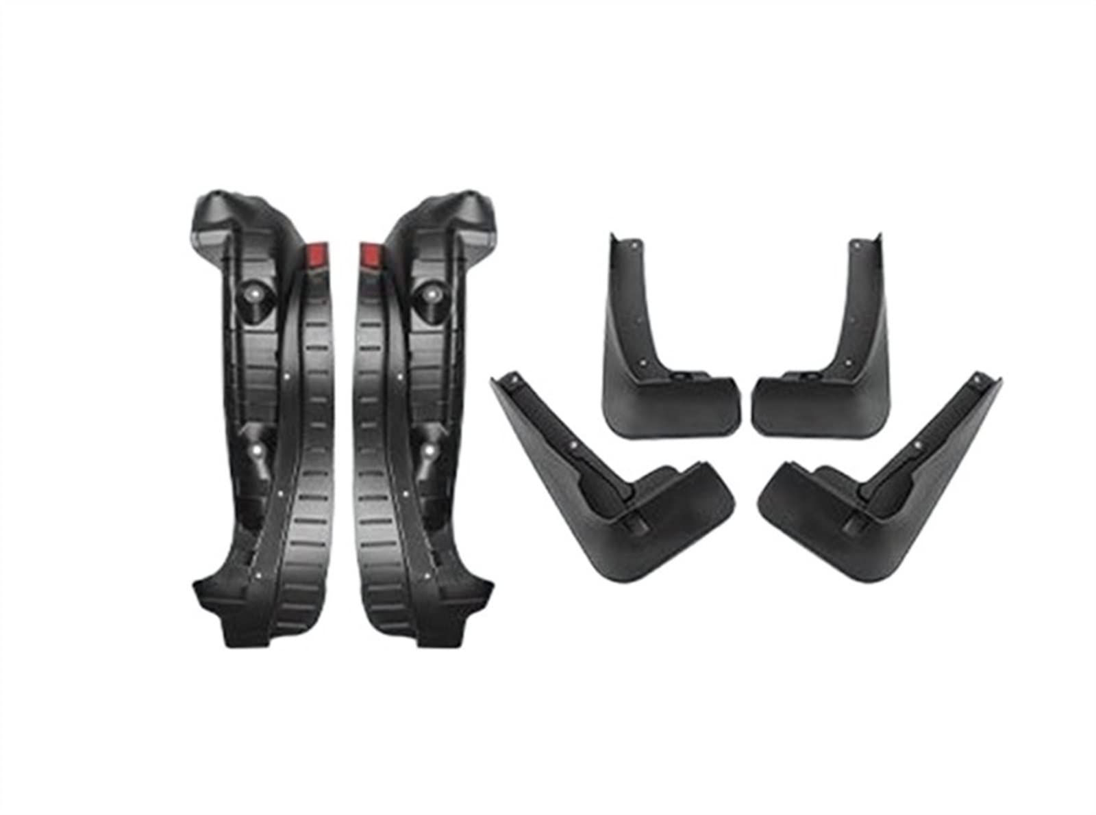 Schmutzfänger-Spritzschutz-Set Für Toyota Für Highlander Für Kluger XU70 2021 2022 2023 Auto Kotflügel Schmutzfänger Schutz Spritzschutz Kotflügel Karosserie-Styling-Zubehör(A B 6 PCS) von Generisch