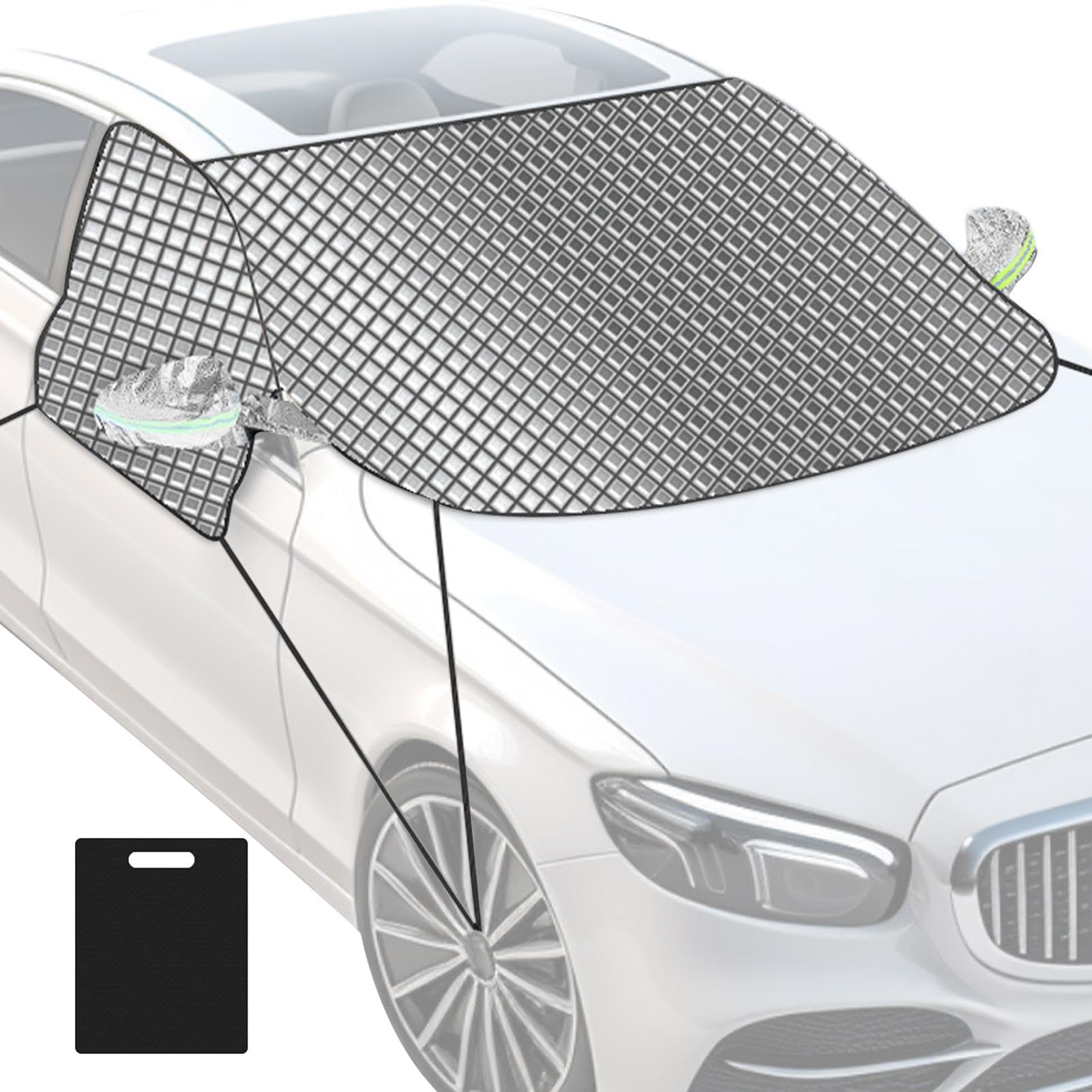 Schnee-Windschutzscheibenabdeckung für Autos, Kfz-Windschutzscheiben-Schneeabdeckungen - Auto-Windschutzscheibenabdeckung für Schnee | Fahrzeug-Windschutzscheiben-Schneeabdeckung mit Rückspiegelabdeck von Generisch