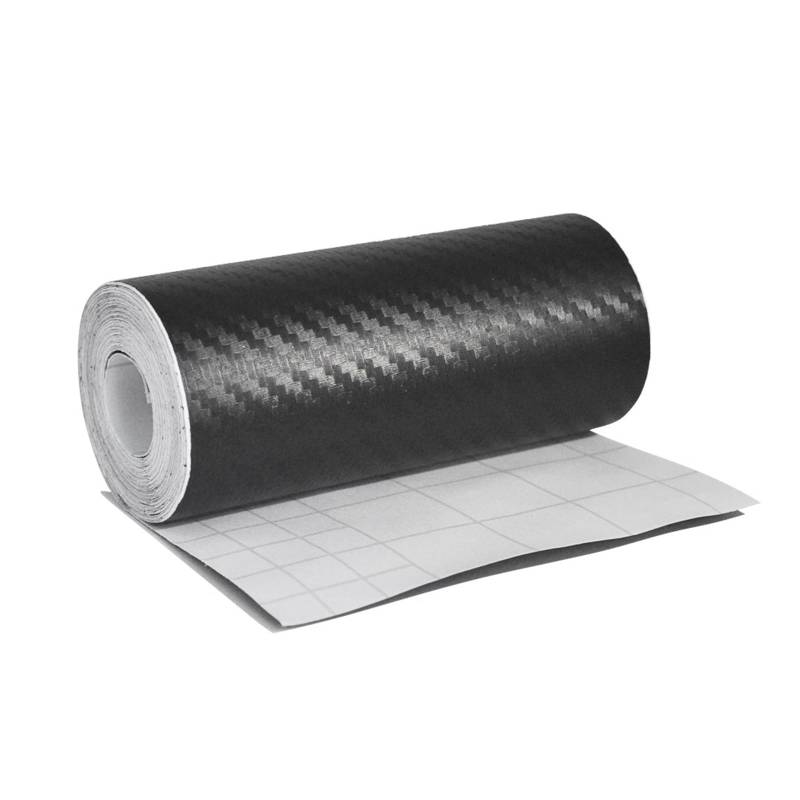 Schutzleiste für den Kofferraum-Stoßfänger 10/5M Carbon Fiber Auto Aufkleber DIY Paste Protector Streifen Auto Tür Sill Seite Spiegel Anti Scratch Band(Width 10cm,Length 7m) von Generisch