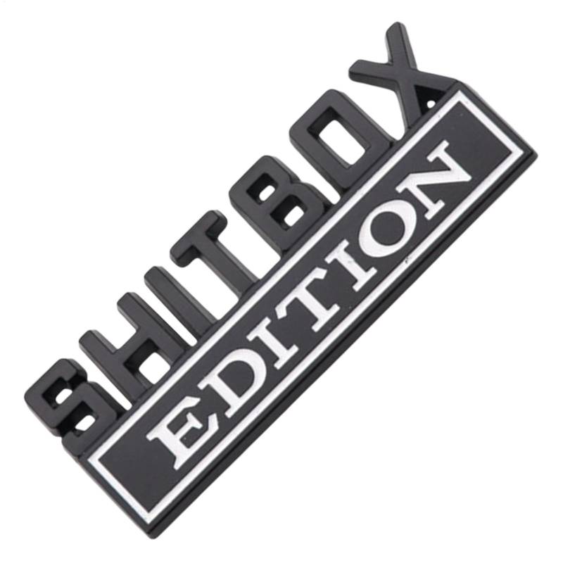 Shitbox -Autoaufkleber - Shitbox Edition Badge | ABS Shitbox Emblem große Größen Auto -Aufkleber | Selff Klebstoff dekorativ von Generisch