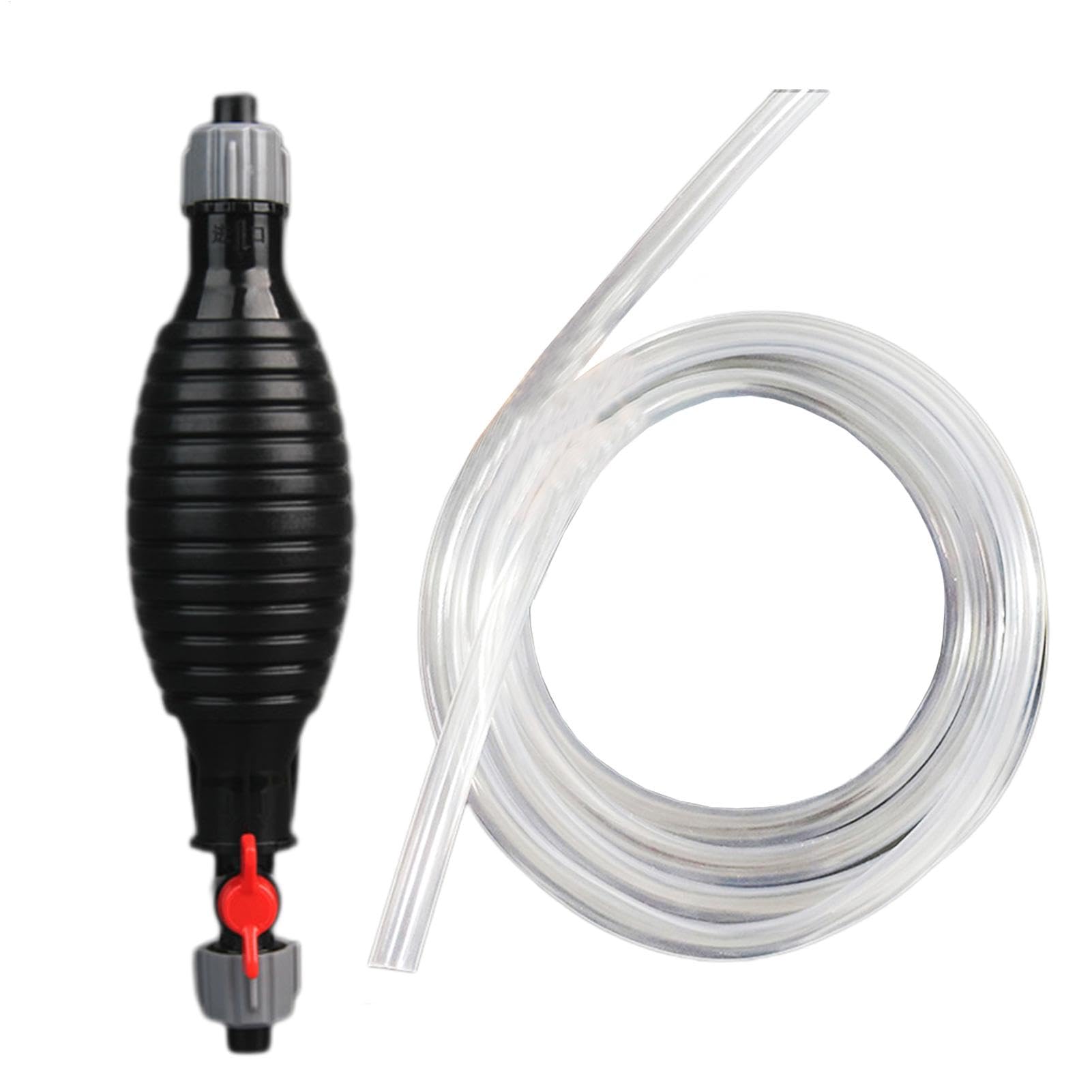 Siphon Pump, Portable Oil Transfer Tool, Sturdy Watering & Fuelsyphon, Manual Pump with 3.28 Ft PVC Hose, Compact Efficient Liquid Transmit for Oil, Petrol & Water von Generisch