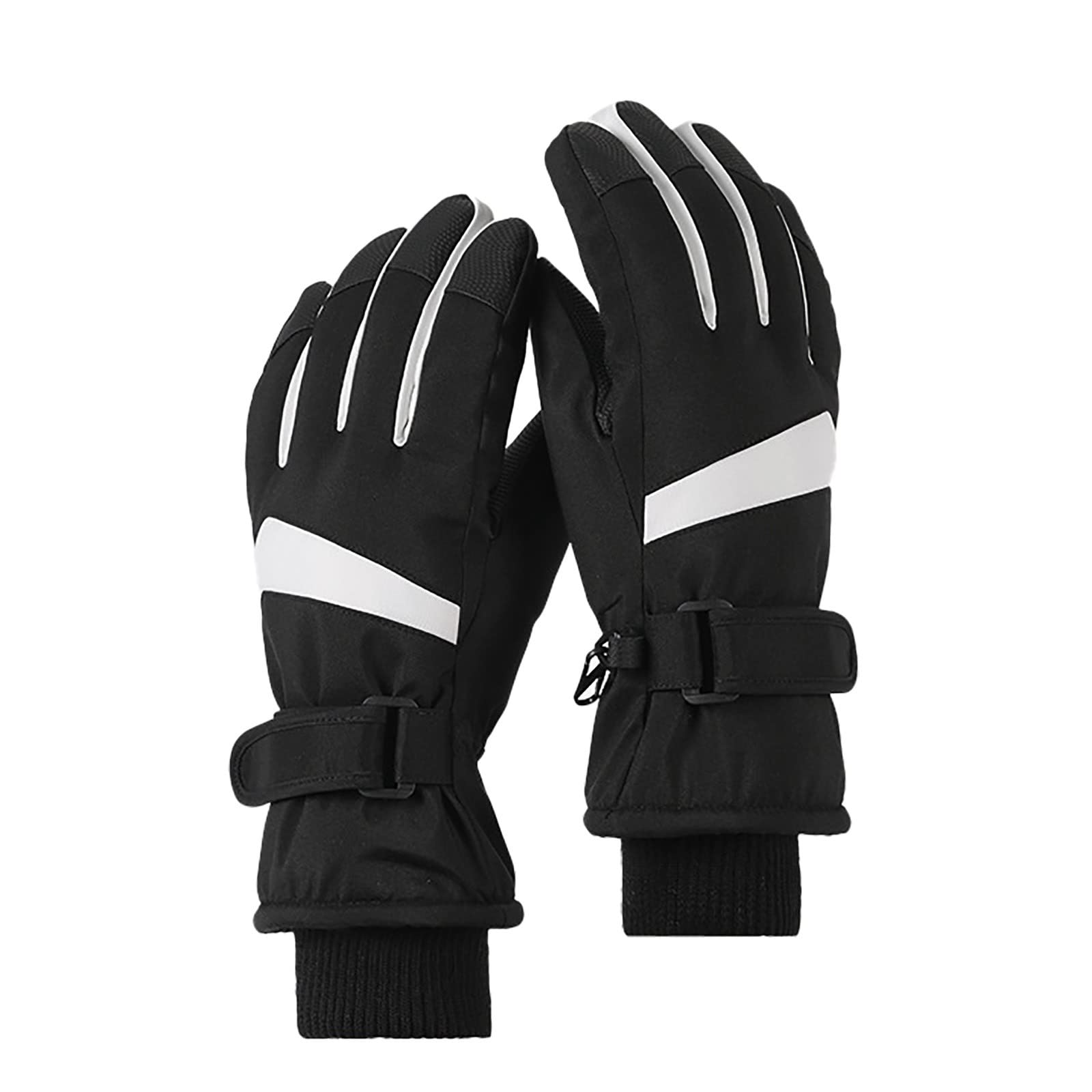 Skihandschuhe Schneehandschuhe für Damen Snowboardhandschuhe Isolierte Touchscreen Schneemobilhandschuhe für kaltes Wetter Winddicht Warm Skihandschuhe mit Tasche Herren Arbeitshandschuhe Groß (BK1, von Generisch