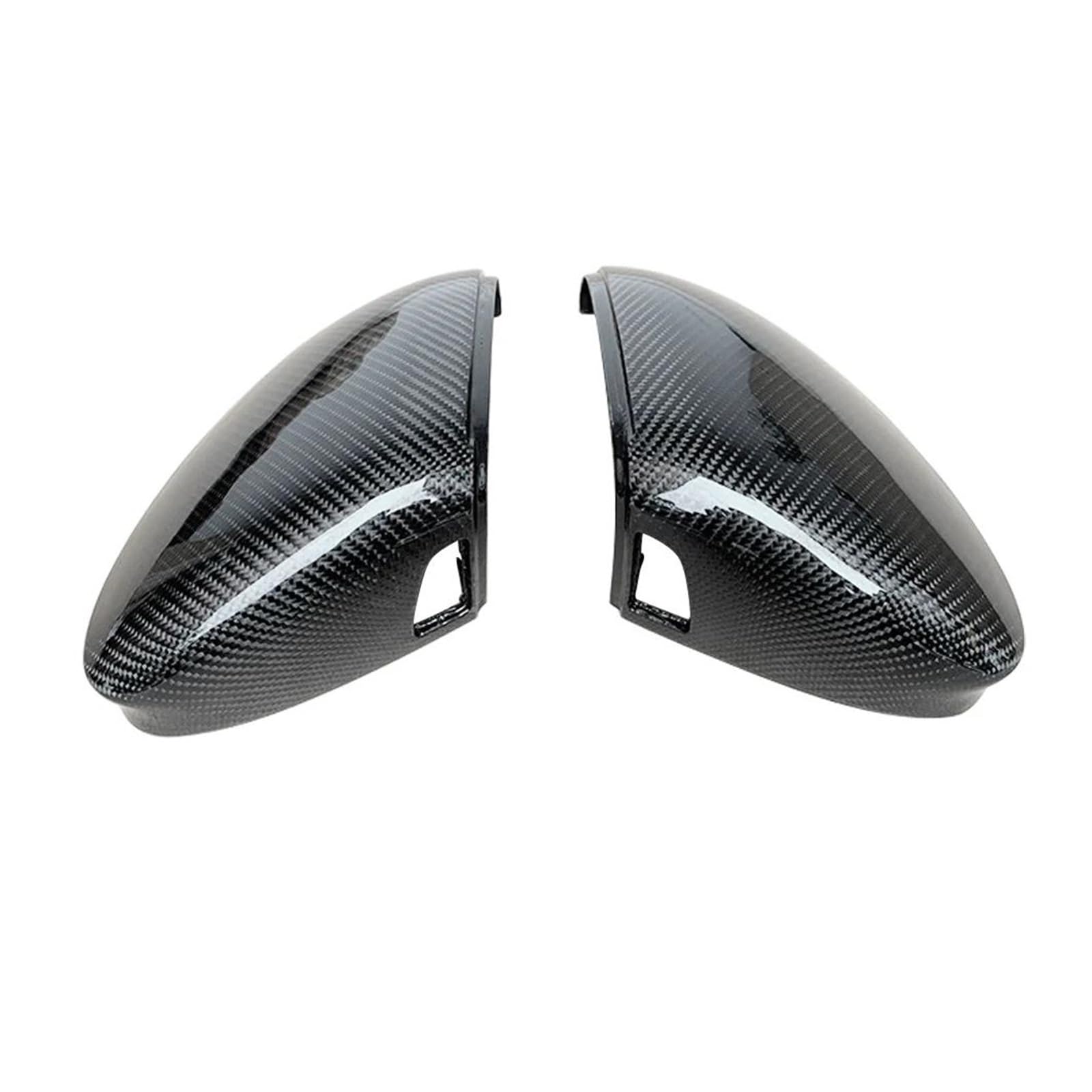 Spiegelabdeckungen Für Golf MK8 VIII 8 Seitenspiegelabdeckungen (Carbon-Look) 2020 2021 2022 für VW. Glänzend schwarzer Flügel-Rückspiegel Außenspiegel Spiegelkappen(with SideAssist-1) von Generisch