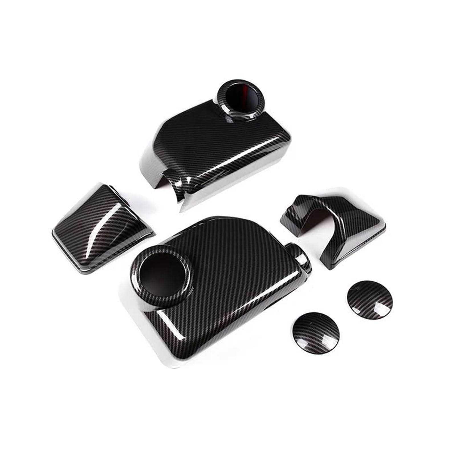 Spiegelabdeckungen Für Toyota FJ Für Cruiser 2007-2022 Auto Rück Seite Spiegel Abdeckung Flügel Kappe Außentür Rückansicht Fall Trim Shell Schwarz Silber Außenspiegel Spiegelkappen(Kohlenstoff) von Generisch