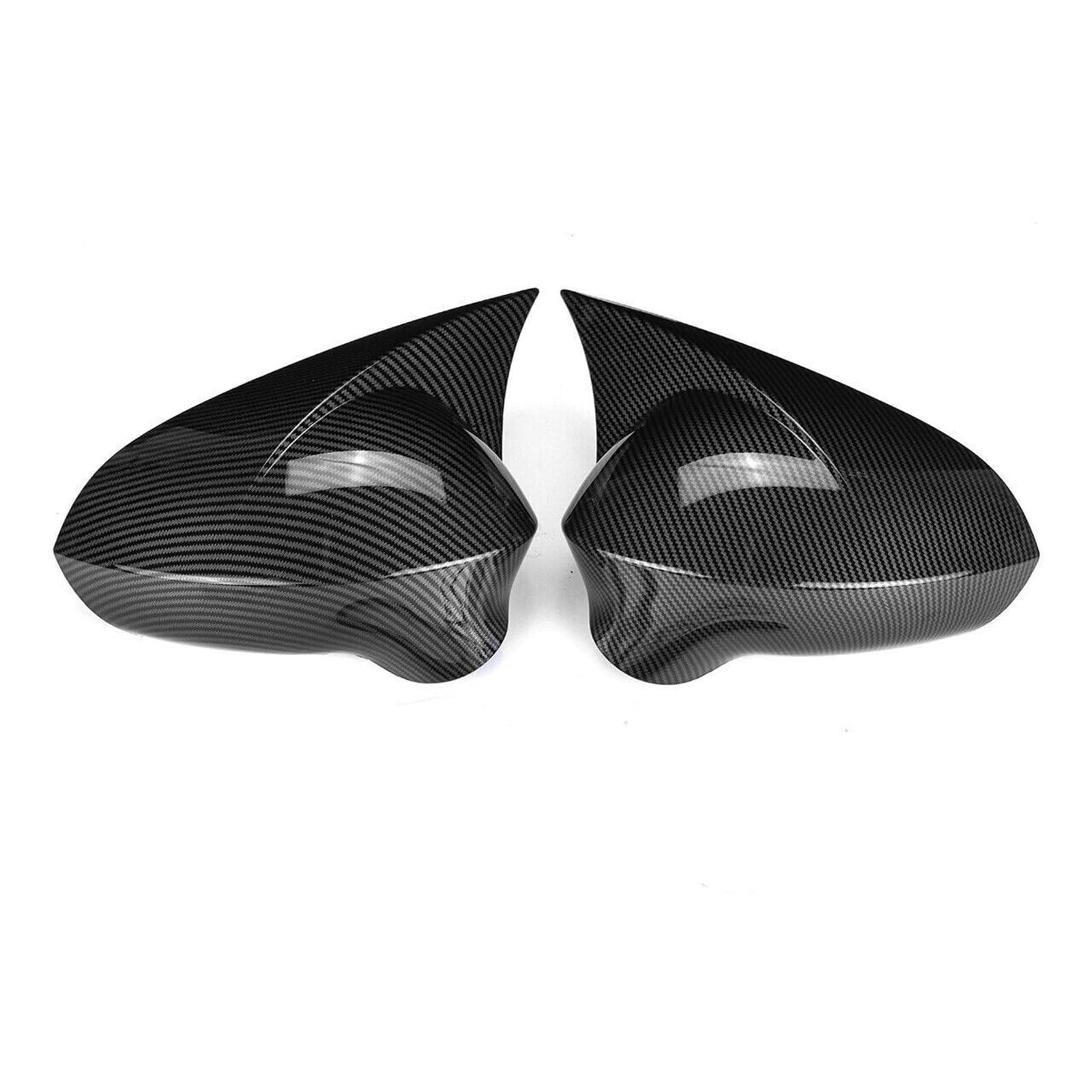 Spiegelgehäuse Für Seat Für Leon 1P Für Ibiza 6J EXEO 3R 2008-2017 2 STÜCKE Schwarze Außenspiegel-Abdeckkappen Seitlicher Ersatz Rückansicht Externer Teil(Carbon fiber look) von Generisch