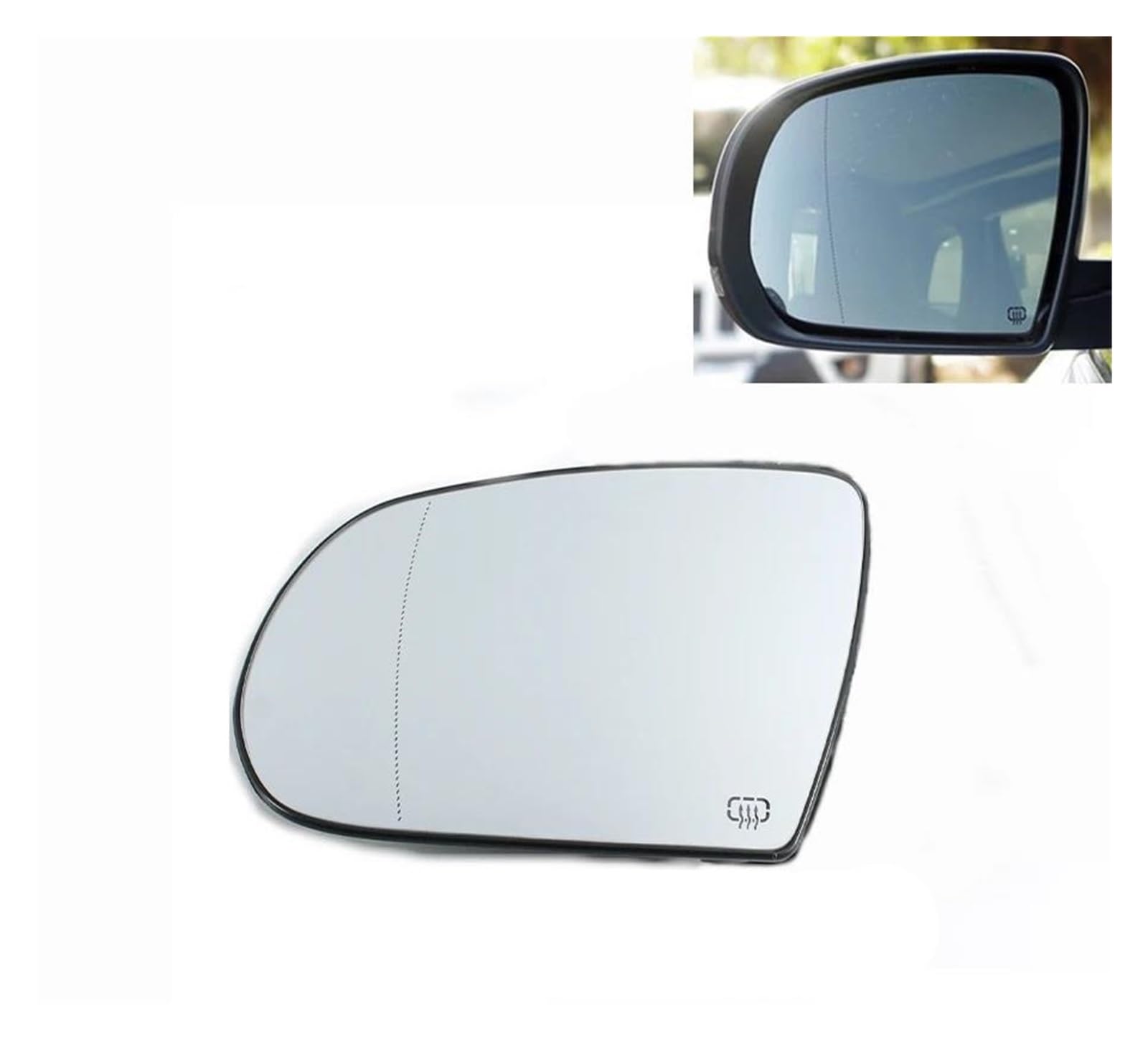 Spiegelglas Heizbar Für Jeep Für Cherokee 2016-2021 Autozubehör Seitenspiegellinse Rückspiegel Reflektierende Linsen Glas mit Heizung Außenspiegel Glas(A Pair) von Generisch