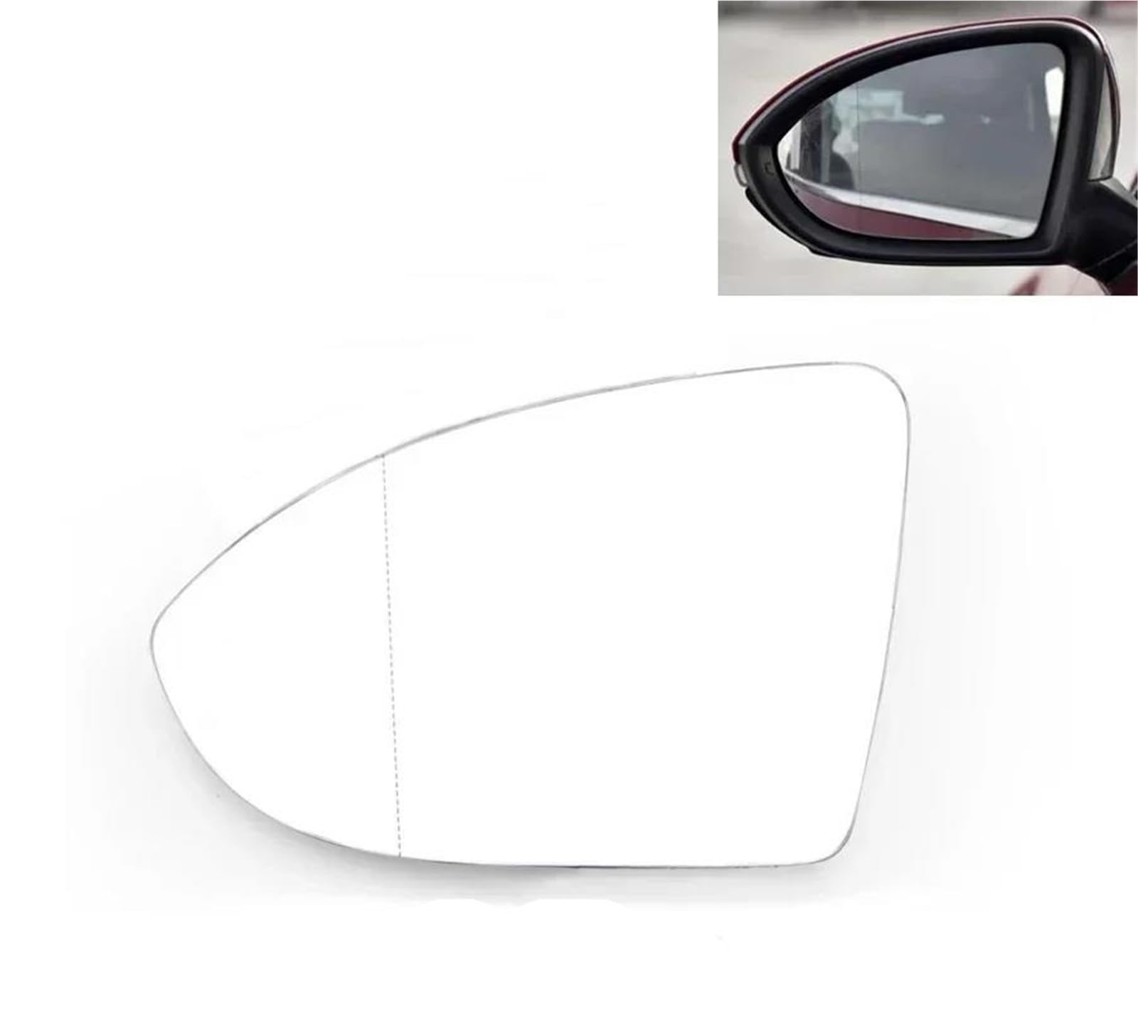 Spiegelglas Heizbar Für VW Für Golf 7 2014-2020 Auto Seite Rückspiegel Linsen Reflektierende Glas Linse mit Heizung 5G0857521 5G0857522 Außenspiegel Glas(A Pair) von Generisch