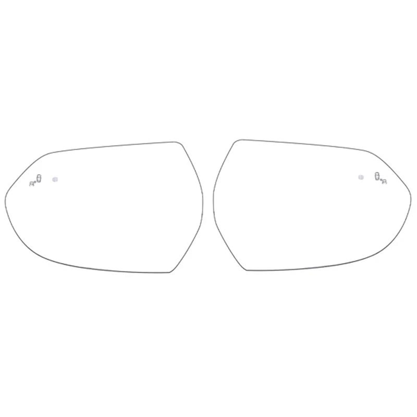 Spiegelglas Heizbar Seite Externe Rückspiegel Abdeckung Assy Objektiv Glas Blinker Lampe Rahmen Untere Abdeckung Für Ford Für Territory EV 2019-2021 Außenspiegel Glas(2 PCs) von Generisch