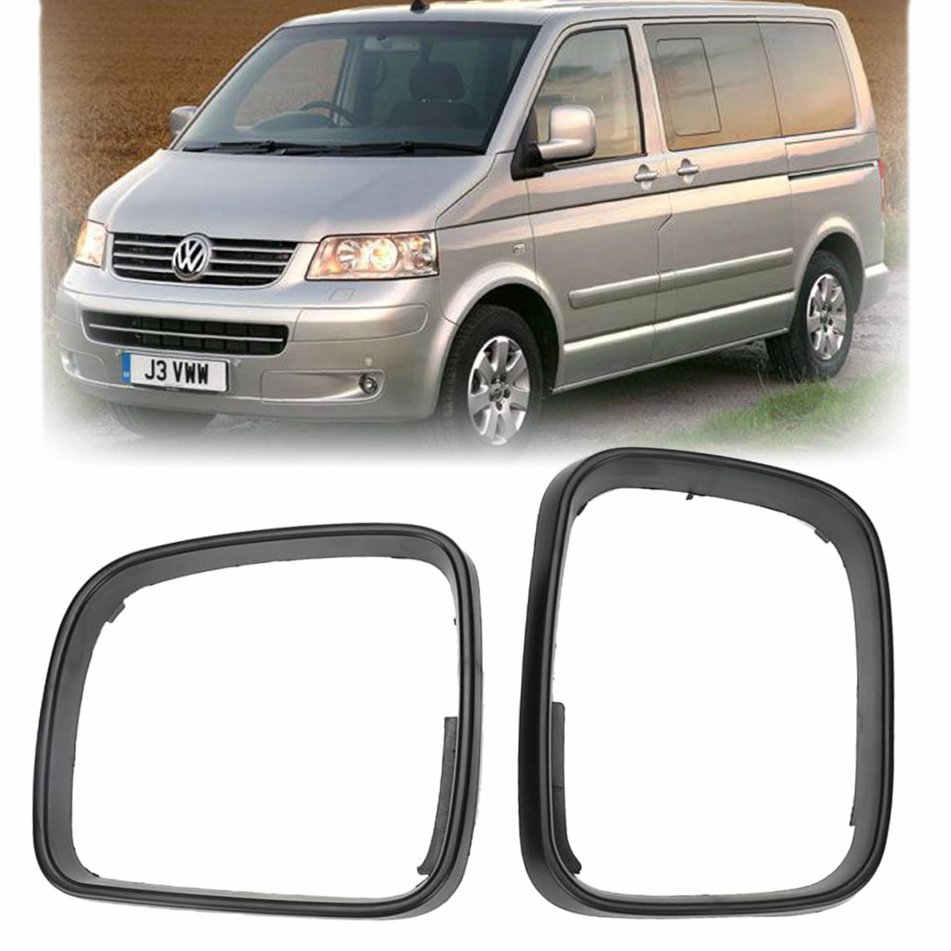 Spiegelrahmen Außenspiegel Abdeckung Rahmen Trim Rechte+Links Für VW T5 2003-2010 von Generisch