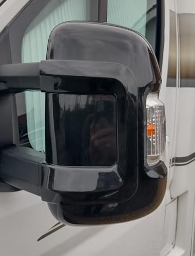 Spiegelschutz Schutzabdeckungen Wohnmobil Ducato Boxer Relais Langarm Paar Schwarz von Generisch