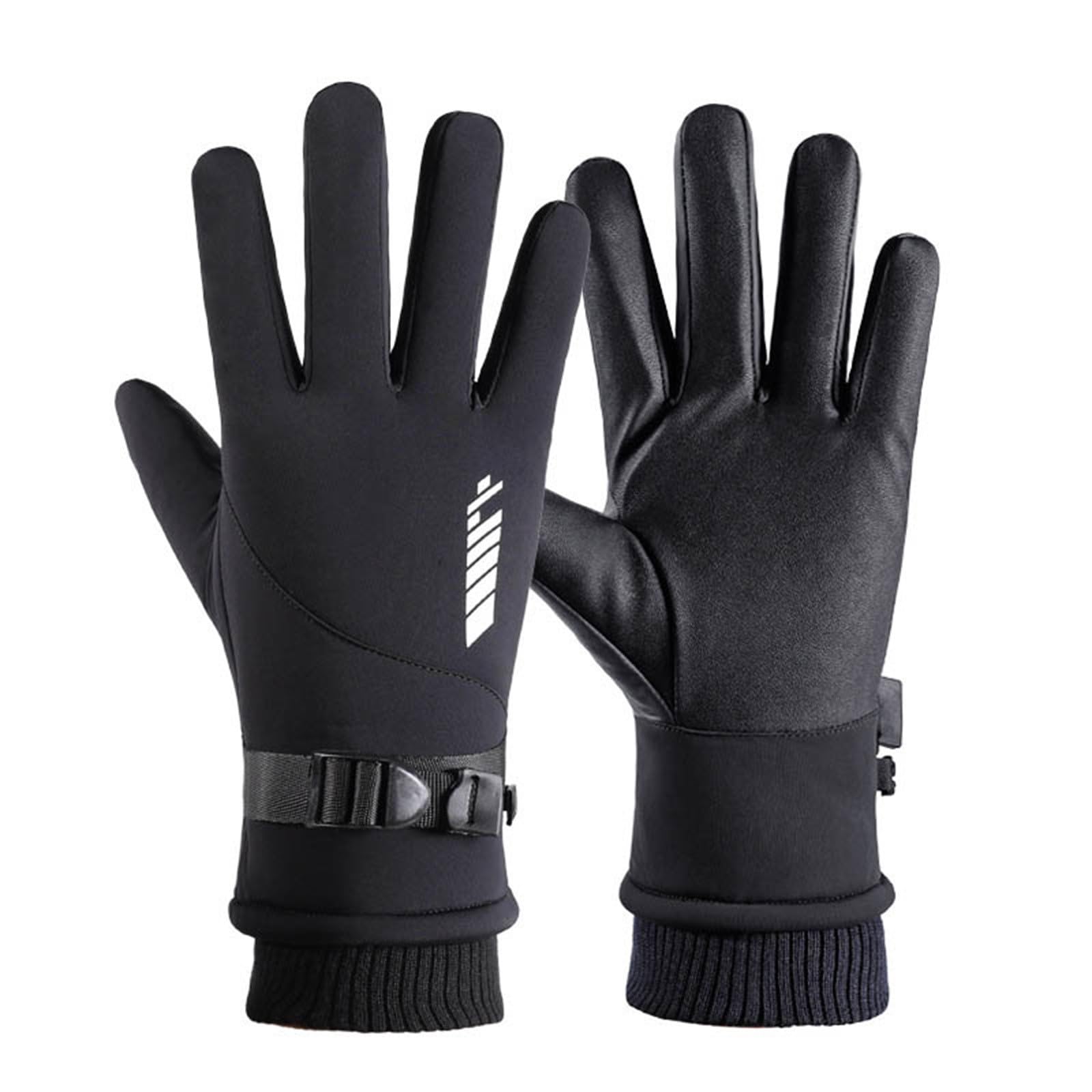 Spitzen Handschuhe Damen Winterhandschuhe für Outdoor-Reiten, warm, Touchscreen, SMS, rutschfeste Handschuhe, winddicht, warm, Sport-Arbeitshandschuhe für kaltes Wetter (kein Damen (Black, One Size) von Generisch