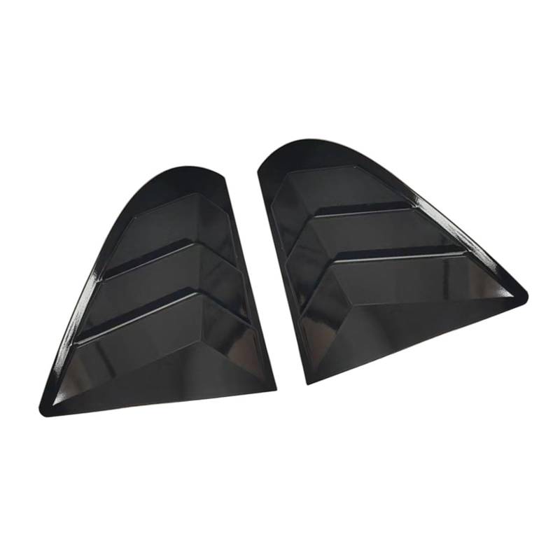 Spoiler Hinten Fenster Seite für Vent Shutter Jalousie Abdeckung Trim für Mitsubishi für Lancer EX X für EVO 2008-2018 Auto zubehör(Schwarz) von Generisch