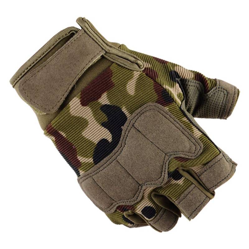 Sportfahrt Mode Outdoor-Fingerhandschuh die Hälfte Unisex Bergsteigerhandschuh Damen Lederhandschuhe Fingerlos (C, L) von Generisch