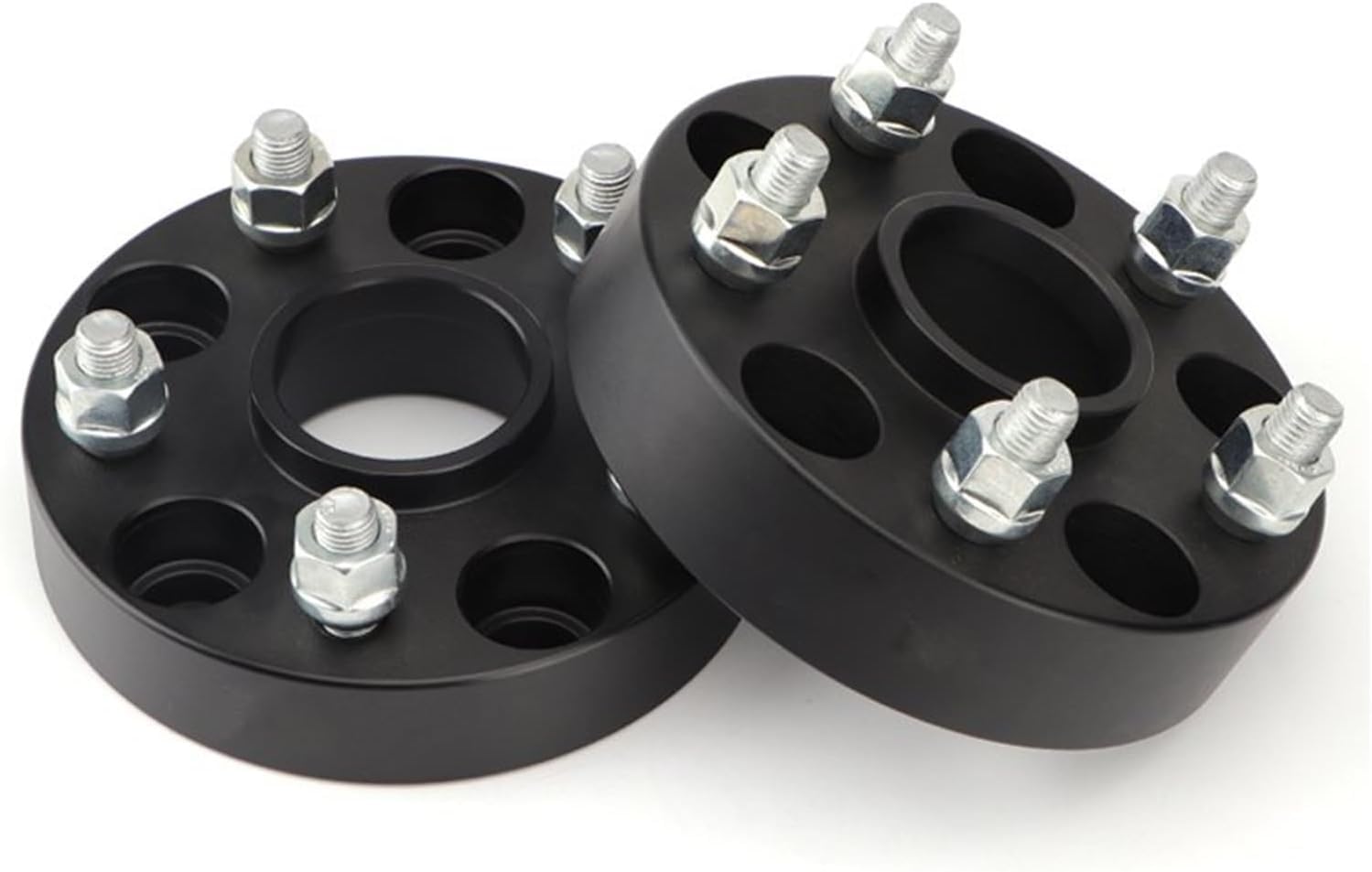 Spurverbreiterung 2 stück 15/20/25/30/mm PCD 5x100 CB 54,1mm Spurverbreiterung Adapter 5 Lug Spurverbreiterung Für TOYOTA Für Crown GT2000 Für Prius(15mm Black Spacers) von Generisch