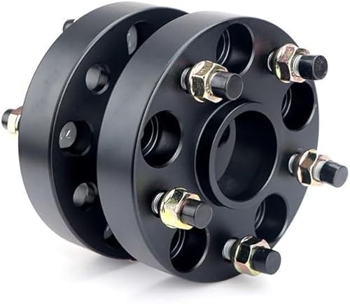 Spurverbreiterung 2 stück Spurverbreiterung Adapter 5 Lug Für PCD 5x160 CB = 65,1mm M14xP 2,0 25/30/35/40/50/60mm Spurverbreiterungen(50mm Black) von Generisch