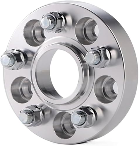 Spurverbreiterung 2 stück Spurverbreiterungen Adapter PCD 5x115 CB 71,6mm Für Chrysler 300 300C 300C SRT8 Spurverbreiterungen(2pc Spacers Silver 20mm) von Generisch