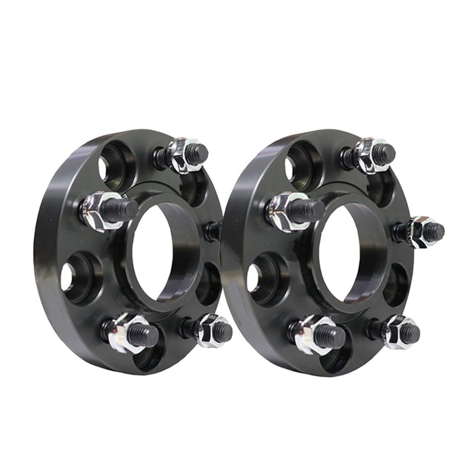 Spurverbreiterung 2 stücke 7075-T6 Aluminium Legierung Spurverbreiterungen PCD 5x108 CB 63,4mm M12 * 1,5 für Jaguar für XJ XK XF X-TYPE S-TYPE(Schwarz,2Pcs spacer 25mm) von Generisch