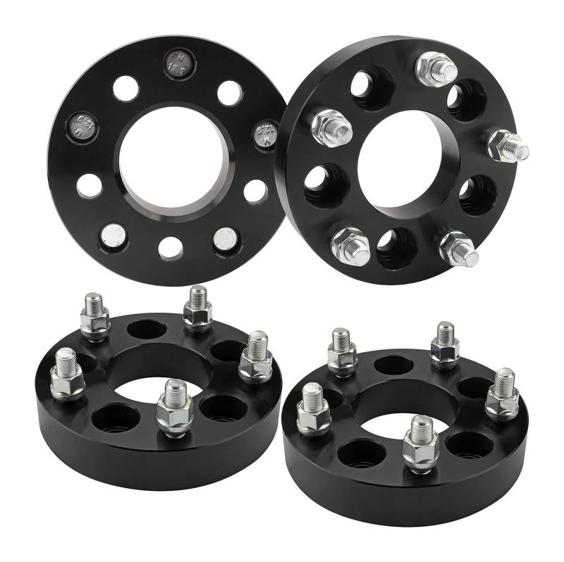 Spurverbreiterung 4 Stücke 1,25 "30mm 5 Lug Spurverbreiterungen 5x114,3mm Auf 5x4,5 für Jeep für Wrangler TJ YJ für XJ KJ KK ZJ MJ für Grand für Cherokee von Generisch