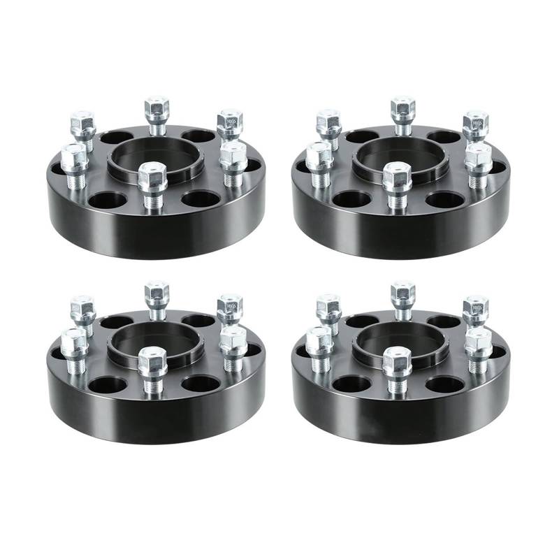 Spurverbreiterung 4 stücke 6x5,5 "38mm Spurverbreiterung Adapter Spurverbreiterungen Adapter für GMC für Sierra 1500 für Yukon Savana 1500(Schwarz) von Generisch