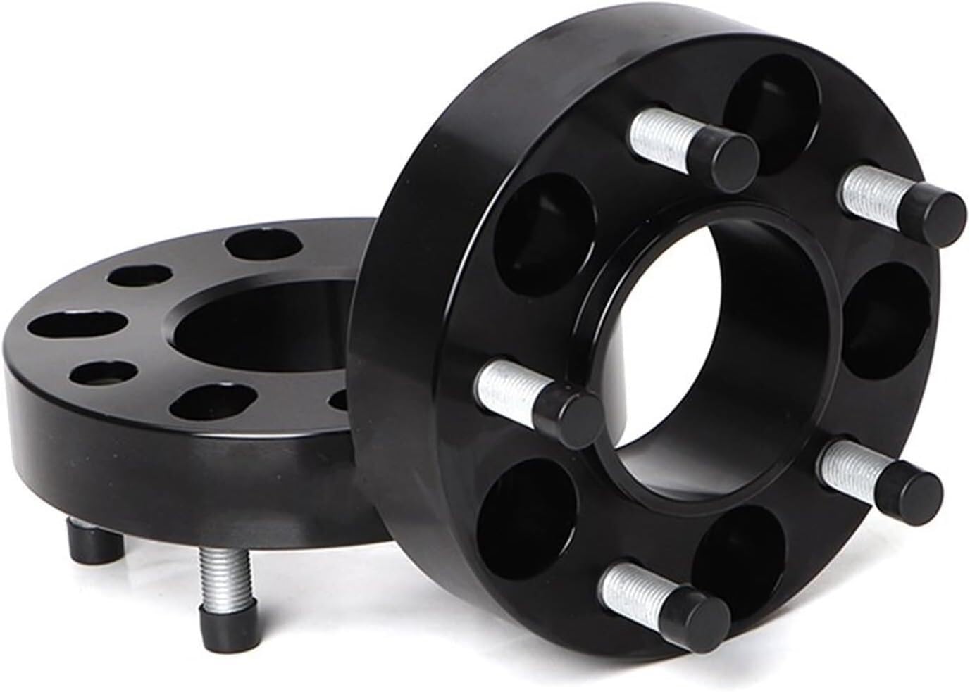 Spurverbreiterung Auto-Radabstandshalter 2 stück PCD 5x 114,3 CB 66,5mm 15/20/25/30/35/40/45mm Aluminium Rad Spacer Adapter 5 Lug Für Universal Auto Rad Spacer(2pcs 30mm Black) von Generisch